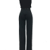 Sexy Deep V Neck Backless Black Polyester One-piece Jumpsuits Sexy Deep V Neck Backless Black Polyester One-piece Jumpsuits