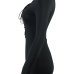 Sexy Deep V Neck Lace-up Hollow-out Black Polyester One-piece Jumpsuits Sexy Deep V Neck Lace-up Hollow-out Black Polyester One-piece Jumpsuits
