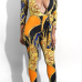 Sexy Deep V Neck Printed Yellow Polyester One-piece Jumpsuits Sexy Deep V Neck Printed Yellow Polyester One-piece Jumpsuits
