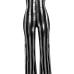 Sexy Dew Shoulder Striped Black-gold Polyester One-piece Jumpsuits Sexy Dew Shoulder Striped Black-gold Polyester One-piece Jumpsuits