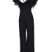 Sexy Gauze Patchwork Black Polyester One-piece Jumpsuits Sexy Gauze Patchwork Black Polyester One-piece Jumpsuits