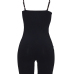 Sexy Hollow-out Black Cotton One-piece Skinny Jumpsuits Sexy Hollow-out Black Cotton One-piece Skinny Jumpsuits