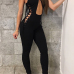 Sexy Hollow-out Black Polyester One-piece Jumpsuits Sexy Hollow-out Black Polyester One-piece Jumpsuits