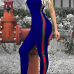 Sexy Patchwork Blue Polyester One-piece Jumpsuits Sexy Patchwork Blue Polyester One-piece Jumpsuits