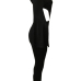 Sexy Round Neck Backless Black Polyester One-piece Jumpsuits Sexy Round Neck Backless Black Polyester One-piece Jumpsuits