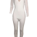 Sexy Round Neck See-Through White Polyester One-piece Jumpsuits Sexy Round Neck See-Through White Polyester One-piece Jumpsuits