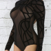 Sexy See-Through Black Polyester One-piece Jumpsuits Sexy See-Through Black Polyester One-piece Jumpsuits