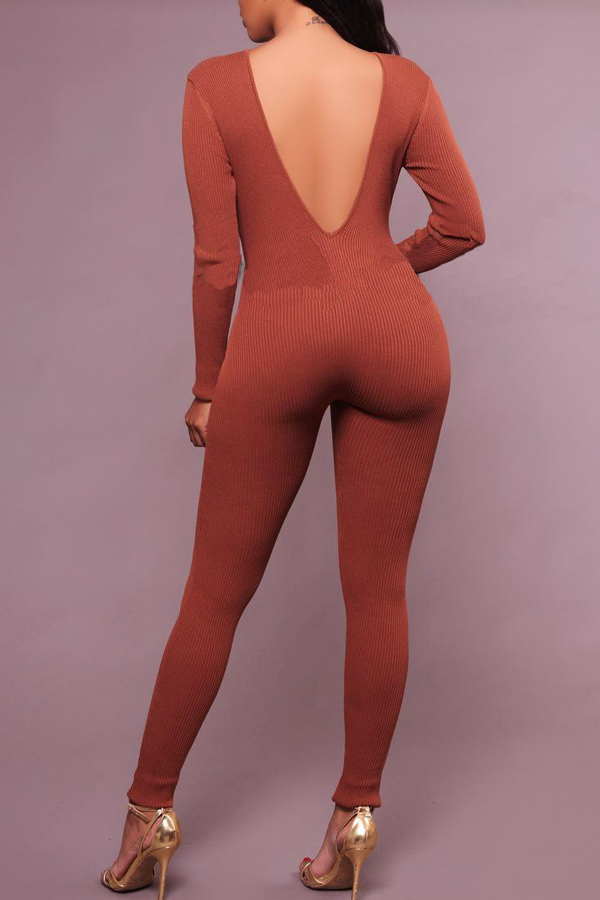  Spandex Solid Regular Jumpsuits