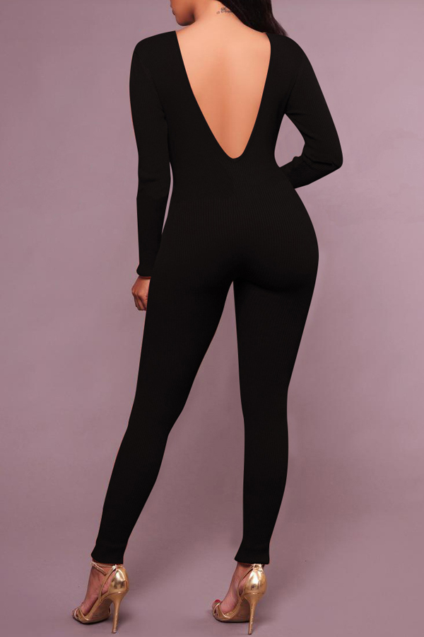  Spandex Solid Regular Jumpsuits