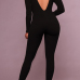  Spandex Solid Regular Jumpsuits