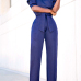 Euramerican Navy Blue Knitting One-piece Jumpsuits Euramerican Navy Blue Knitting One-piece Jumpsuits