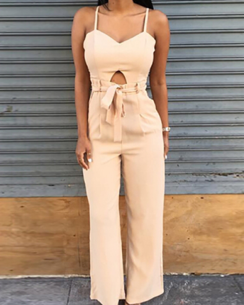 Euramerican Spaghetti Straps Sleeveless Hollow-out Knitting One-piece Jumpsuits Euramerican Spaghetti Straps Sleeveless Hollow-out Knitting One-piece Jumpsuits