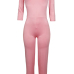 Fashion Dew Shoulder Pink Polyester One-piece Jumpsuits Fashion Dew Shoulder Pink Polyester One-piece Jumpsuits