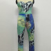 Fashion Floral Print Skinny Polyester Jumpsuits Fashion Floral Print Skinny Polyester Jumpsuits