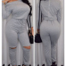 Fashion Long Sleeves Broken Holes Grey Polyester One-piece Jumpsuit Fashion Long Sleeves Broken Holes Grey Polyester One-piece Jumpsuit