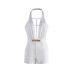 Sexy Deep V Neck Sleeveless Backless White Healthy Fabric One-piece Jumpsuits Sexy Deep V Neck Sleeveless Backless White Healthy Fabric One-piece Jumpsuits