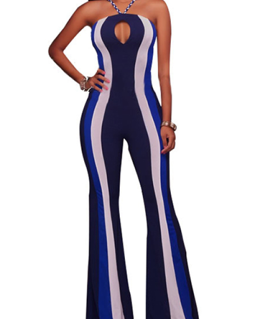 Sexy Hollow-out Striped Milk Fiber One-piece Jumpsuits Sexy Hollow-out Striped Milk Fiber One-piece Jumpsuits