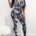 Sexy Printed Blue Qmilch One-piece Skinny Jumpsuits Sexy Printed Blue Qmilch One-piece Skinny Jumpsuits