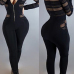Sexy Round Neck Long Sleeves Gauze Patchwork Polyester One-piece Skinny Jumpsuits Sexy Round Neck Long Sleeves Gauze Patchwork Polyester One-piece Skinny Jumpsuits