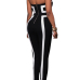 Sexy Round Neck Sleeveless Patchwork Black Twilled One-piece Skinny Jumpsuits Sexy Round Neck Sleeveless Patchwork Black Twilled One-piece Skinny Jumpsuits