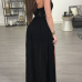 Sexy See-Through Backless Black Chiffon One-piece Jumpsuits Sexy See-Through Backless Black Chiffon One-piece Jumpsuits