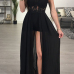 Sexy See-Through Backless Black Chiffon One-piece Jumpsuits Sexy See-Through Backless Black Chiffon One-piece Jumpsuits