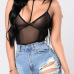 Sexy See-Through Black Gauze One-piece Skinny Jumpsuits Sexy See-Through Black Gauze One-piece Skinny Jumpsuits
