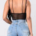 Sexy See-Through Black Gauze One-piece Skinny Jumpsuits Sexy See-Through Black Gauze One-piece Skinny Jumpsuits
