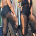 Sexy Sleeveless See-Through Black Gauze One-piece Skinny Jumpsuits Sexy Sleeveless See-Through Black Gauze One-piece Skinny Jumpsuits