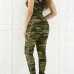 Sexy Spaghetti Strap Sleeveless Camouflage printed Polyester One-piece Skinny Jumpsuits Sexy Spaghetti Strap Sleeveless Camouflage printed Polyester One-piece Skinny Jumpsuits