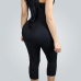 Sexy Strapless Hollow-out Black Cotton Blends One-piece Skinny Jumpsuits
