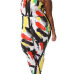 Sexy Strapless Sleeveless Multi-colored Print Polyester One-piece Regular Jumpsuit Sexy Strapless Sleeveless Multi-colored Print Polyester One-piece Regular Jumpsuit
