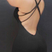 Sexy U-shaped Neck Backless Black Qmilch One-piece Skinny Jumpsuits Sexy U-shaped Neck Backless Black Qmilch One-piece Skinny Jumpsuits