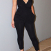 Sexy V Neck Spaghetti Strap Sleeveless Backless Black Polyester One-piece Jumpsuits Sexy V Neck Spaghetti Strap Sleeveless Backless Black Polyester One-piece Jumpsuits