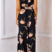 Spandex Floral Regular Jumpsuits(Non Positioning Printing)(With Belt) Spandex Floral Regular Jumpsuits(Non Positioning Printing)(With Belt)