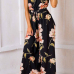 Spandex Floral Regular Jumpsuits(Non Positioning Printing)(With Belt) Spandex Floral Regular Jumpsuits(Non Positioning Printing)(With Belt)