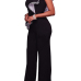 Stylish Asymmetrical Black Cotton One-piece Jumpsuits Stylish Asymmetrical Black Cotton One-piece Jumpsuits