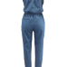 Stylish Dew Shoulder Light Blue Denim One-piece Jumpsuits Stylish Dew Shoulder Light Blue Denim One-piece Jumpsuits