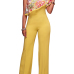 Stylish Embroidered Design Asymmetrical Yellow Cotton Blends One-piece Jumpsuits Stylish Embroidered Design Asymmetrical Yellow Cotton Blends One-piece Jumpsuits