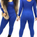 Stylish O Neck Long Sleeves Royalblue Qmilch One-piece Skinny Jumpsuit Stylish O Neck Long Sleeves Royalblue Qmilch One-piece Skinny Jumpsuit