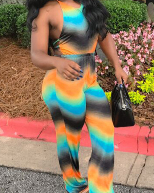 Stylish Printed Milk Fiber One-piece Jumpsuits Stylish Printed Milk Fiber One-piece Jumpsuits