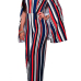 Stylish Striped Red Cotton One-piece Jumpsuits Stylish Striped Red Cotton One-piece Jumpsuits