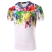 Casual Round Neck Short Sleeves Printed Cotton Blends T-shirt Casual Round Neck Short Sleeves Printed Cotton Blends T-shirt