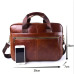 AETOO Genuine Leather Bag Men Bag Cowhide Men Crossbody Bags Men's Travel Shoulder Bags Tote Laptop Briefcases Handbags brown