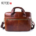 AETOO Genuine Leather genuine leather laptop bag Handbags Cowhide Men Crossbody Bag Men's Travel brown leather briefcase