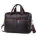 Brand Genuine Leather Shoulder Bag  Men's Handbag Male Cowhide Messenger Bag Cross Body Handle Pack 15' Briefcase Portfolio