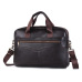 Brand Genuine Leather Shoulder Bag  Men's Handbag Male Cowhide Messenger Bag Cross Body Handle Pack 15' Briefcase Portfolio