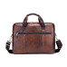 Genuine leather men's Briefcase vintage business computer bag fashion messenger bags man shoulder bag postman male Handbags