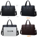 JEEP BULUO Men Leather Briefcase Bag Business Famous Brand Shoulder Messenger Bags Office Handbag 14 inch Laptop High Quality