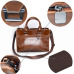 Men's Bag PU Briefcase Large Leather Bag Document Case Portfolio Messenger Bag for Male Gentlemen